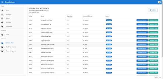 pagina de inventario do smart-stock